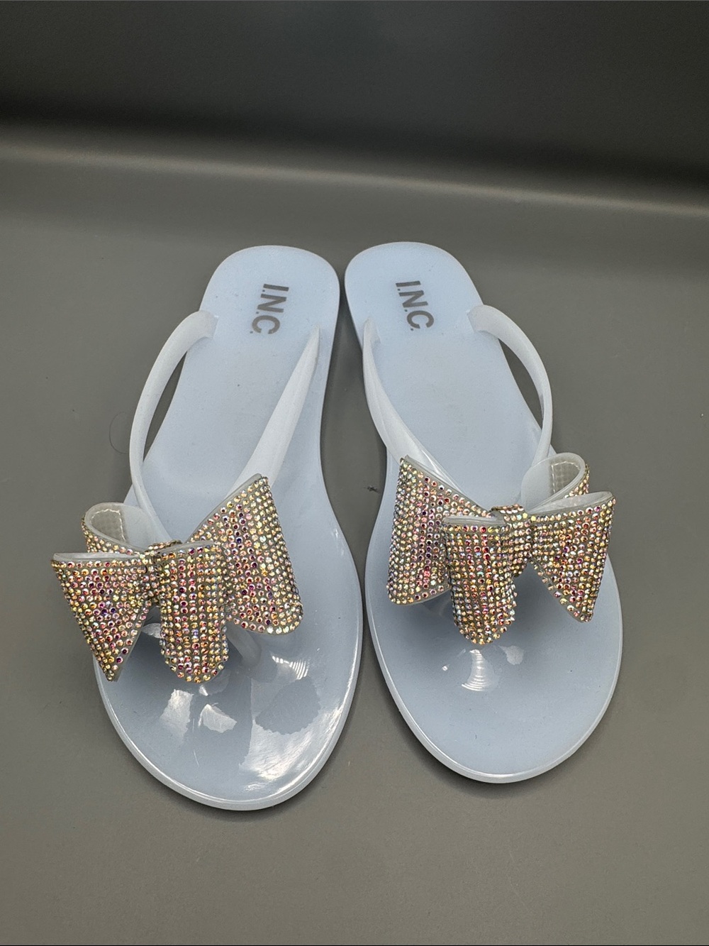 INC Madena Bow Jelly Sandals